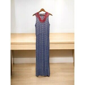 Vinyard Vines Women's M Embroidered Sleeveless Maxi Dress